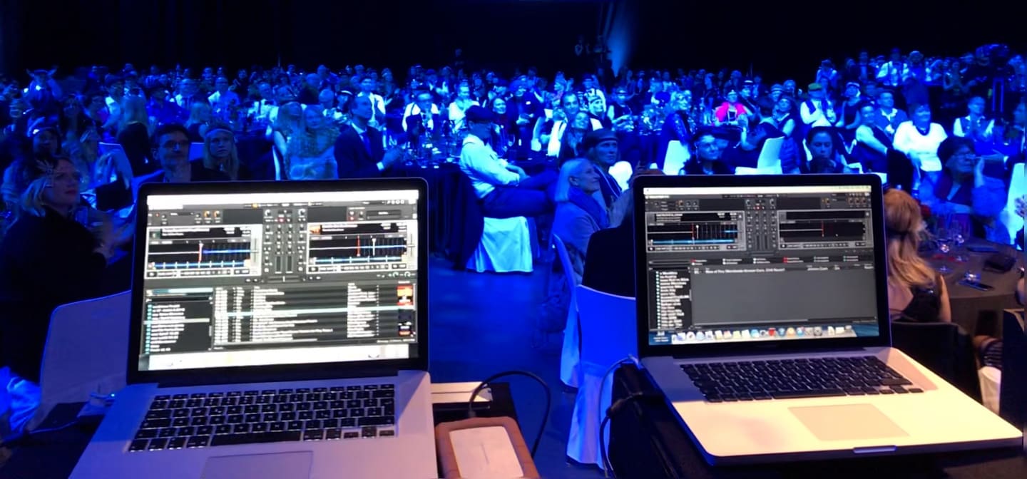 Firmenevent live auf der Bühne
